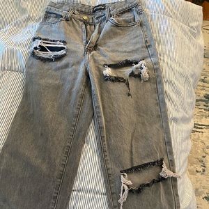 prettylittlething high rise jeans